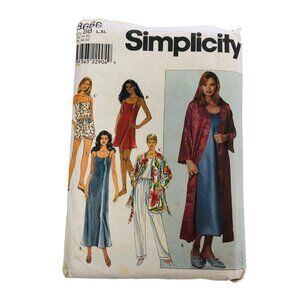 Vintage Simplicity Sewing Pattern 8666 Misses Nightgown Cami Pants Robe Sz L-XL